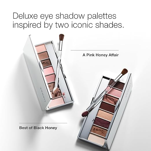 Clinique All About Shadow Eye Shadow Palette 8 Silky + Buildable Shades | Black Honey Pink and Nude Honey | Safe For Sensitive Eyes