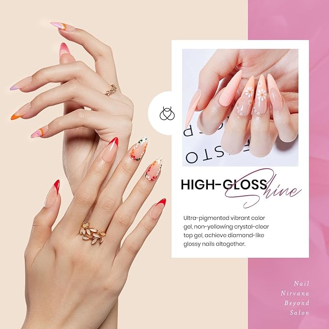 Beetles Fall Gel Nail Polish Set 36 Colors Gel Polish Set Sparkle Red Pink Glitter Black Nail Kit Free Journey Collection with 3Pcs Base Top Coat Soak off Uv Gel Polish Manicure Kit