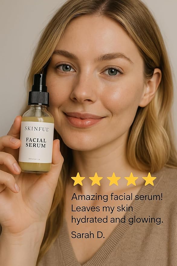 Skinful Facial Serum for Soft Youthful Skin Nourishing Firming Face Serum for Glowing Skin - 2oz