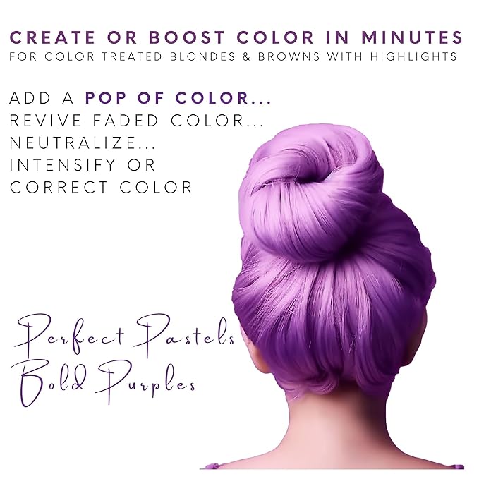 Watercolors Intense Color Depositing Shampoo Semi Permanent Hair Color 8.5 oz - PURPLE