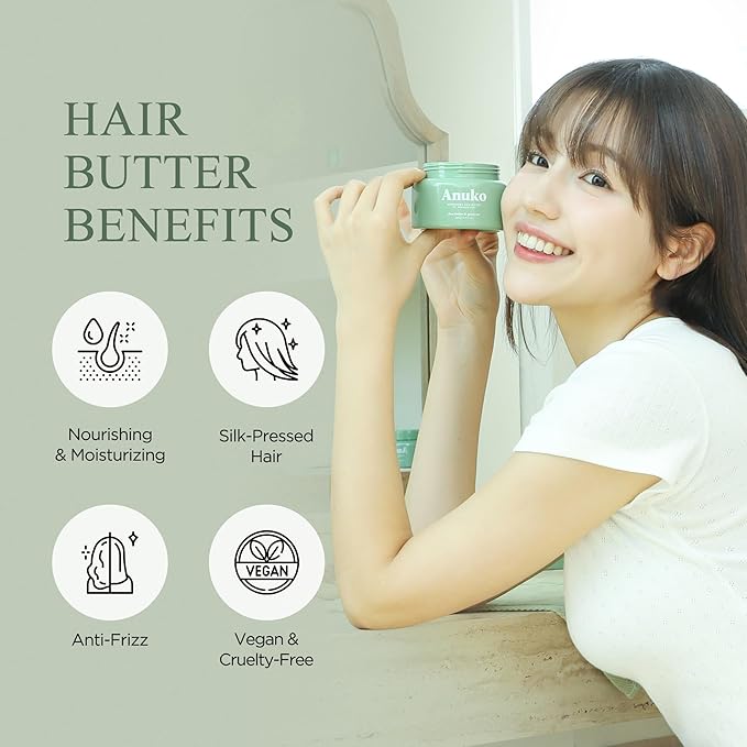 Nourishing Hair Butter for Damaged Hair 6.7 oz Shea Butter &amp Green Tea Korean Hair Care Hair Treatment Mask Vegan Protein
