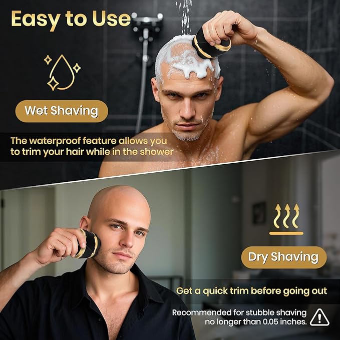 Ufree Head Shavers for Bald Men Electric Shavers Razor Rechargeable Bald Head Razor Magnetic 6D Rotary Shaver Waterproof Face Beard Trimmer Mens Grooming Kit Gifts for Men