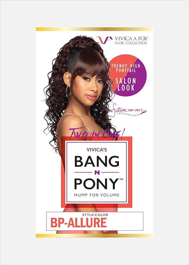 Vivica A. Fox BP-ALLURE Bang &amp Pony Italian Curl Ponytail w/Bang Color 2 Dark Brown