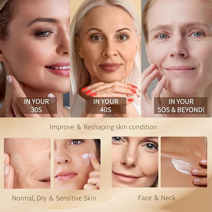 Tighten and Lift Neck Cream Deep Hydration Neck Firming Cream with Retinol Collagen &amp Honey Anti-Aging &amp Wrinkle Moisturizer for Face Neck &amp D?collet? Women &amp Men 1.7 Fl Oz