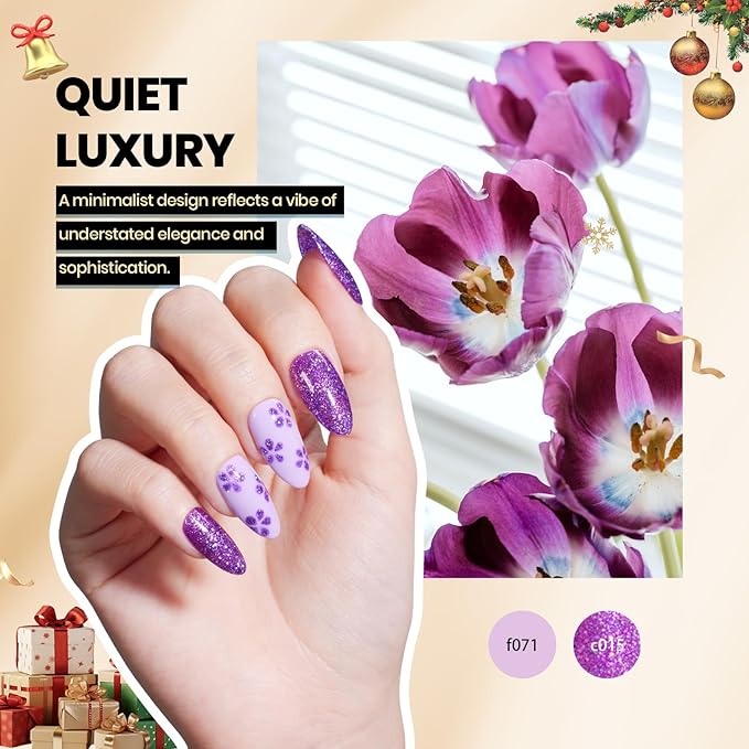 Beetles Gel Nail Polish Kit with U V Light 75PCS Gel Nail Kit with Base Top Coat 45 Colors Winter Christmas Gel Polish Set Burgundy Red Exquisite Femininity Manicure Home DIY Gifts for Women Teens