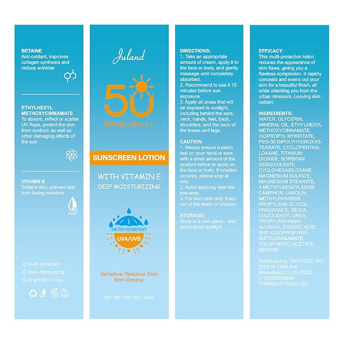 Sunscreen for Face UV Defense Hydro Calming Sunscreen SPF 50+ with Vitamin C Moisturizing Daily Protection for Sensitive Skin 1.7 Fl Oz