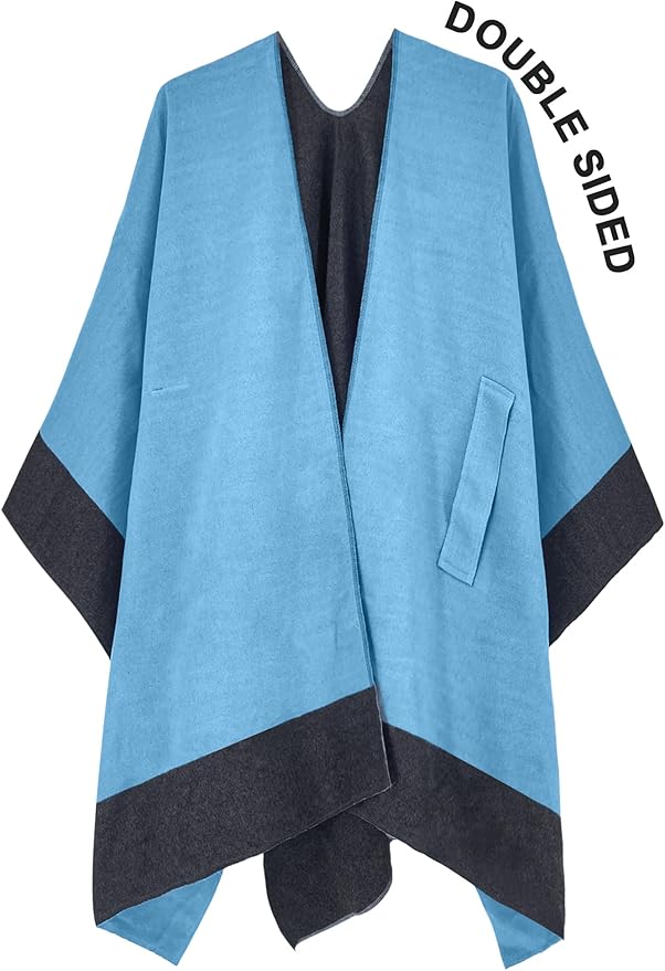 Moss Rose Women's Shawl Wrap Poncho Ruana Cape Open Front Cardigan Shawls for Fall Winter
