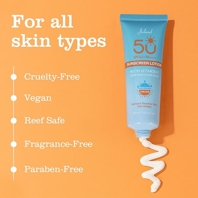 Sunscreen for Face UV Defense Hydro Calming Sunscreen SPF 50+ with Vitamin C Moisturizing Daily Protection for Sensitive Skin 1.7 Fl Oz