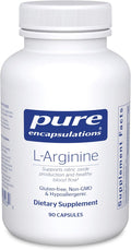 Pure Encapsulations L-Arginine - 1400 mg - Support Nitric Oxide Production - Heart Health &amp Blood Flow - Gluten Free &amp Non-GMO - 90 Capsules