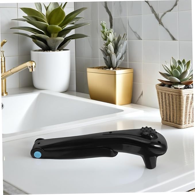 Electric Back Shaver for Men Rechargeable Long Handle Razor for Back Hair Removal Professional Grooming Tool in Black Color