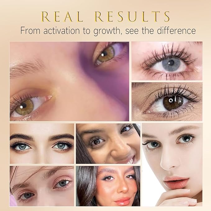 Eyelash Growth Serum ? 15 Plant Extracts for Longer Denser &amp Robust LashesBoosts Natural Lash Developmenteyelash serumEnhance Natural Beauty Hypoallergenic Oil Freelash growth serum（PURE GOL