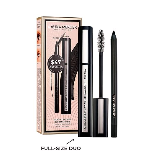 Laura Mercier Caviar Tightline Eyeliner: Long Lasting Color Crease-proof Waterproof Gel-like Hydrating Formula Perfect for Tightline Lash Line + Waterline Holiday Gift Set