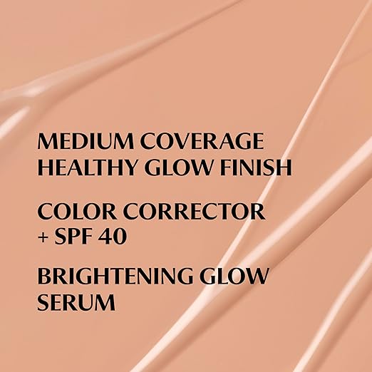IT Cosmetics CC+ Nude Glow - Medium Coverage Foundation with SPF 40 &amp Brightening Glow Serum Lightweight Skin Tint 2% Niacinamide + Hyaluronic Acid Up to 24H Hydration Normal/Dry Skin - 1.08 f