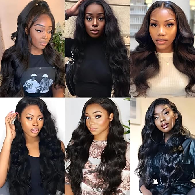UNice Hair Brazilian Body Wave Human Hair 1 Bundle 100% Unprocessed Virgin Human Hair Weave Extensions Natural Black Color Can be Dyed and Bleached 8 inch