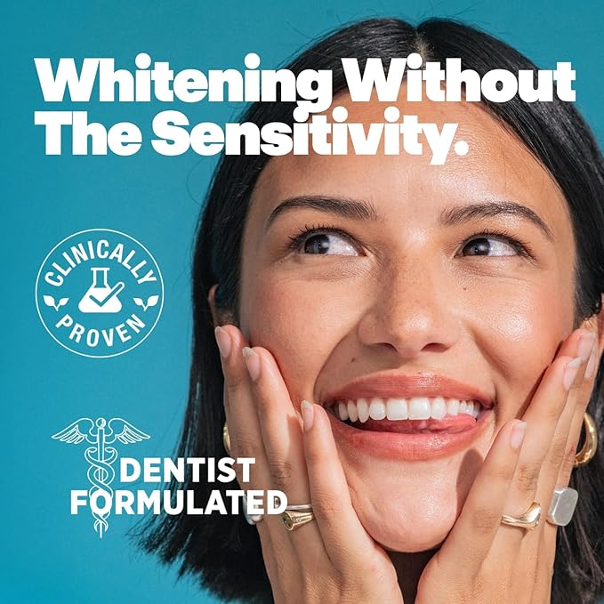 Lumineux Teeth Whitening Kit Peroxide Free for Whiter Teeth Includes 7 Whitening Treatments 1 Mouthwash 1 Toothpaste &amp 1 Bamboo Toothbrush Dentist Formulated
