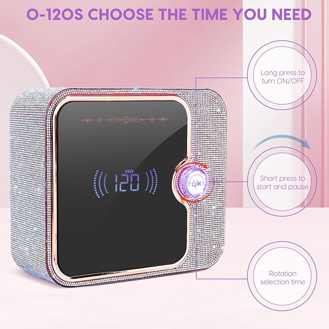 UV Light for Nails Rechargeable UV Nail Lamp Fast Nails Dryer Curing Lamp Gel Nail Polish UV Light 0-120S Arbitrary Timing for Salon &amp Home
