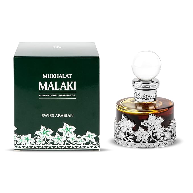 Swiss Arabian Mukhalat Malaki - Concentrated Perfume Oil - Perfume for Women and Men - Notes of Turkish Rose Saffron and Cambodian Oud - 1 oz