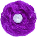 Hair Bun 1 Pack Messy Bun Hair Hoops Ponytail Hair Extensions Synthetic Donut Hair Bun Curly Wavy Hair Bun Wigs for Women Hair Bun Piece(Purple)