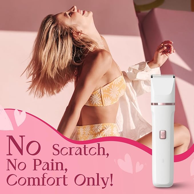 Pubic Hair Trimmer for Women White