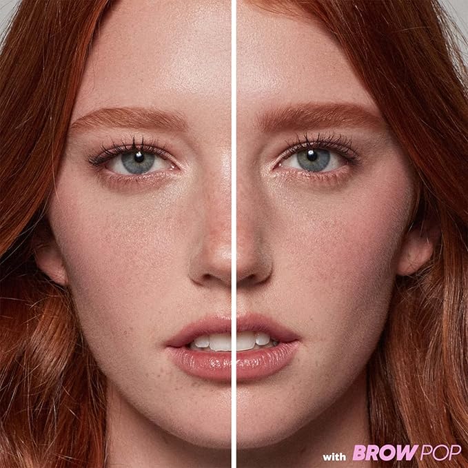 Kosas Brow Pop - Longwear Eyebrow Makeup Dual-Sided Defining Pencil with Castor Oil for Soft Natural Look of Real Hair - Auburn