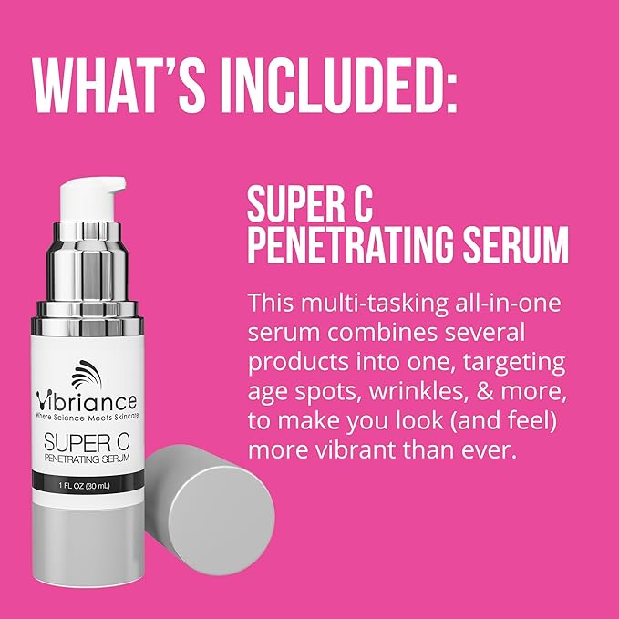 Vibriance Dynamic Duo Skincare Bundle | Super C Vitamin Serum Retinol Skin Care Set - Age-Defying Night and Day Retinol and Vitamin C Serum for Face Routine Skincare Kit