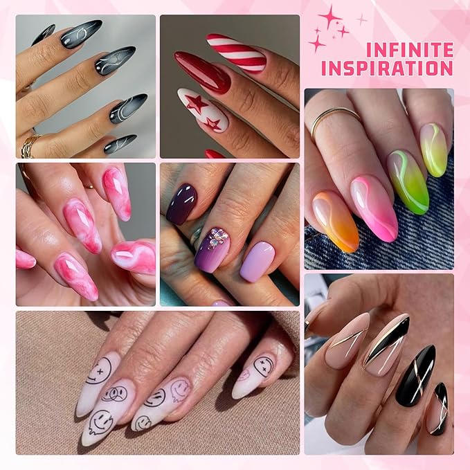 Sponge Pat Paint Nail Gel Ombre Nails Gradient Gel Nail Blush Blooming Aura Nails Drawing Stripper Floral Painting DIY Nail Art No Wipe UV/LED Curing (16 Colors M)