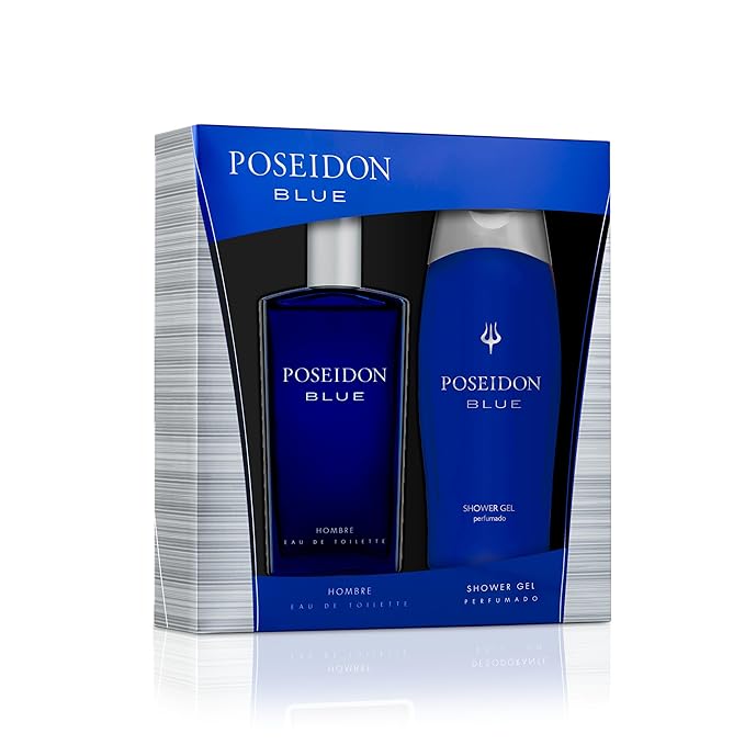 Instituto Espa?ol Poseidon Blue Men?™s Gift Set Invigorating Citrus and Aromatic Notes Fresh Eau de Toilette Spray 3.4 fl oz and Shower Gel 8.45 fl oz