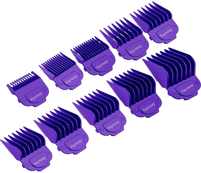 10 Pack Clipper Guards for Andis Master Fade Envy Lithium Ion Clipper Comb Guides with Magnetic Clip -from 1/16 Inch to 1 Inch(1.5-25mm)
