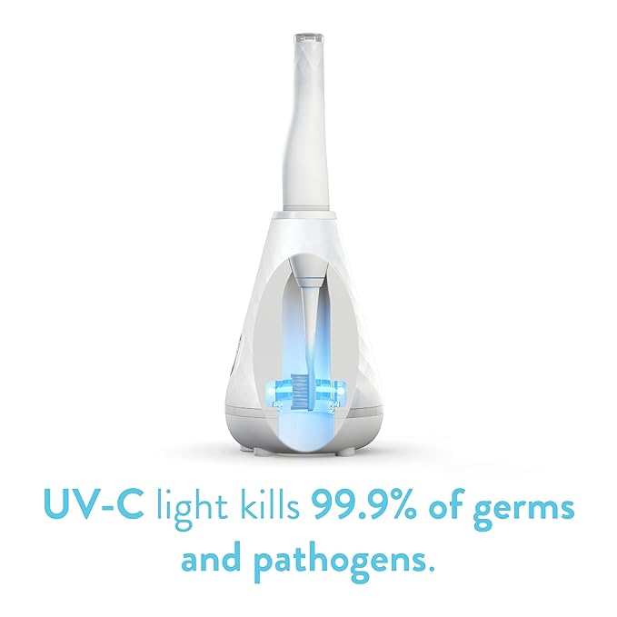 Tao Clean UV Sanitizing Sonic Toothbrush and Cleaning Station Electric Toothbrush Dual Speed Setting White