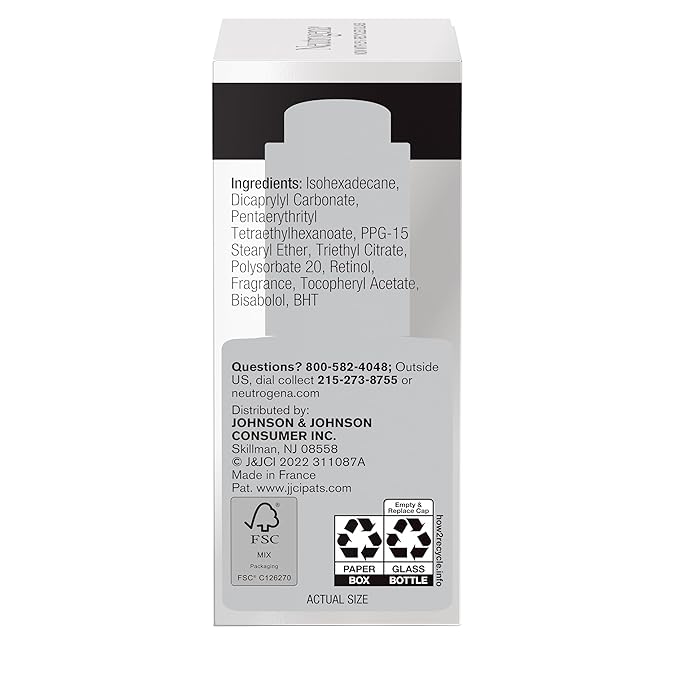 Neutrogena Rapid Wrinkle Repair Retinol Face Oil Daily Anti-Aging Face Serum to Fight Fine Lines Deep Wrinkles &amp Dark Spots 1.0 fl. oz