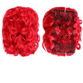 Hair Accessories Synthetic Messy Bun Wig Hair Pieces Wavy Curly Bun Ponytail Hair Extensions Bun Hair Comb Women Bun Wig Hair Pieces For Women(Red)