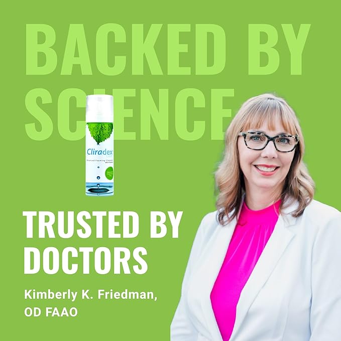 Foam - Gentle Eyelid Cleanser &amp Eyelash Conditioner | Daily Facial Cleanser &amp Safe Solution for Eyelid Hygiene - 1.5oz 4-Terpineol Formula