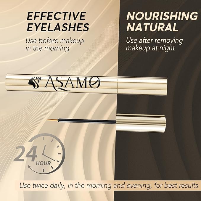 Eyelash Growth Serum ? 15 Plant Extracts for Longer Denser &amp Robust LashesBoosts Natural Lash Developmenteyelash serumEnhance Natural Beauty Hypoallergenic Oil Freelash growth serum（PURE GOL