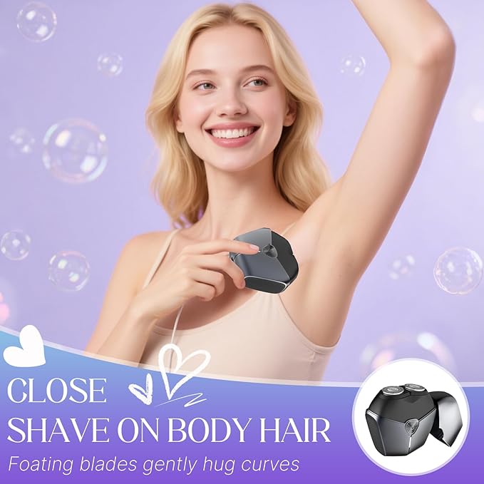 Electric Shavers for Women Womens Electric Leg Shaver Cordless Painless Facial Hair Removal for Arms and Underarms Bikini Trimmer Electronic Razors for Shaving Portable and Safe Wet and Dry Use