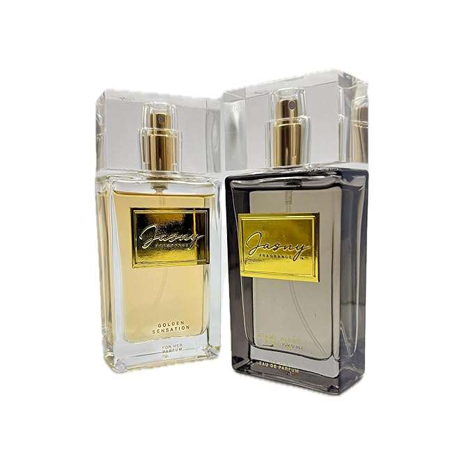 Miami Night Passion &amp Golden Sensation Perfume Set ? Fragrances for Him &amp Her (50ml each) | Floral Citrus &amp Woody Aromatic Notes | Luxury &amp Elegance by Jasny Fragrance