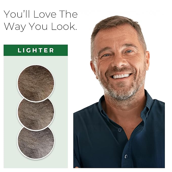 Simpler Partial Coverage Men's Hair Color Color Box - Permanent Beard and Mustache Dye - Ammonia-Free Beard Hair Dye ? Fast Gray Blending ? Salt &amp Pepper Look - Lighter Shades