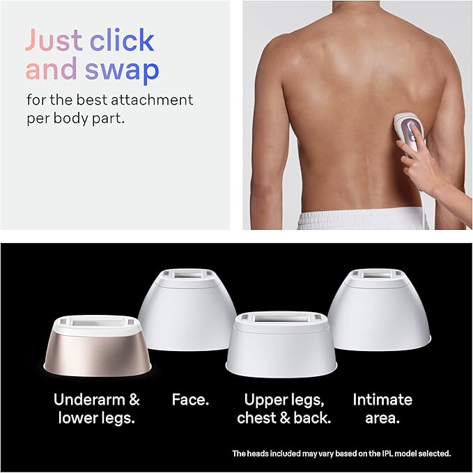 Braun Smart IPL Vogue?™s Best Hair Removal Device Skin i·Expert Pro 7: at Home Laser Hair Removal Permanent Visible Hair Reduction Gift Free App Vanity Case Venus Razor 4 Smart Heads IPL7387