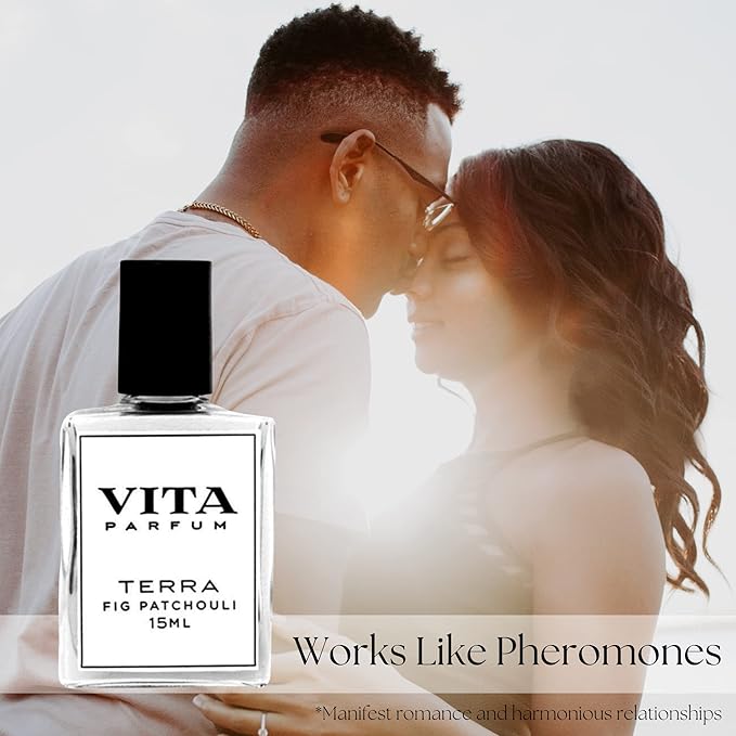 Vita Parfum Fig Patchouli Perfume Oil - Long Lasting Rich Earthy and Woody Patchouli Scent with Green Moss Sandalwood and Cedarwood Accents - All Natural Oil Woody Perfume for Women - 15 ml