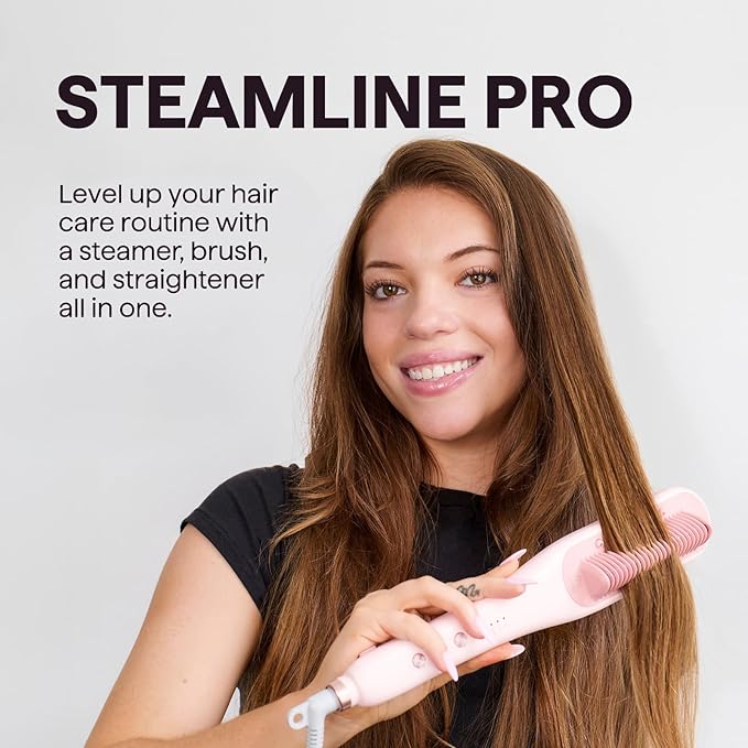 Wavytalk Pro Steam Hair Straightener Brush Steamline Pro 3 in 1 Straightening Brush Steam Reduces Damage Nourishes Hair and Expedites Straightening