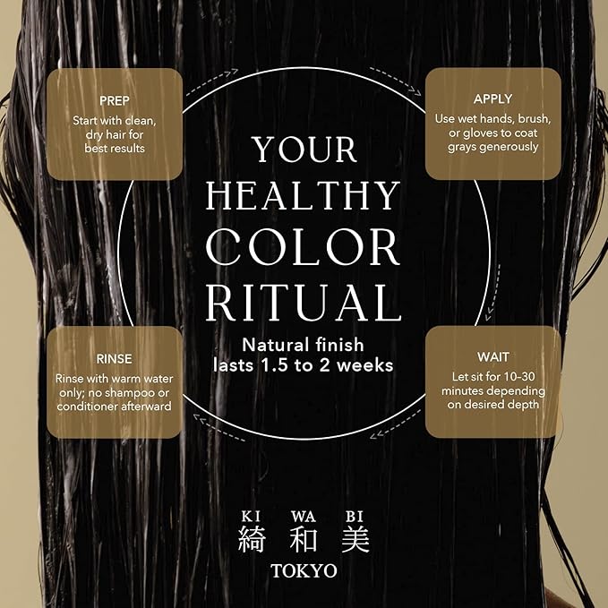 Color Treatment for Gray Coverage ? Subtle Gradual Semi-Permanent Hair Color ? Hydrating Sulfate-Free Ammonia-Free Vegan Color Depositing with 31 Botanical Extracts (Dark Brown)