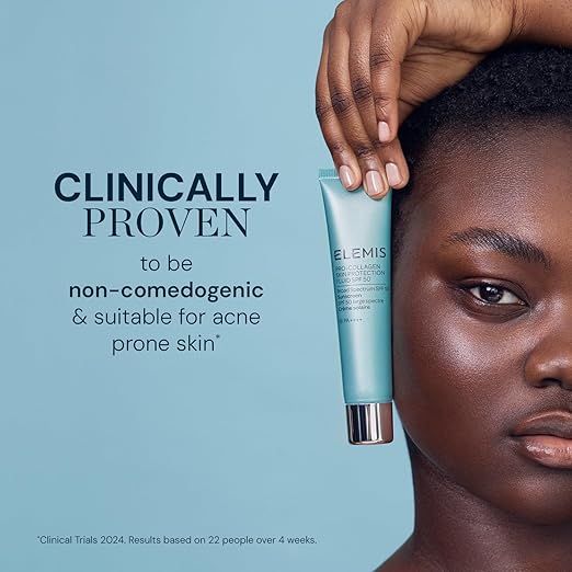 Elemis Pro-Collagen Skin Protection Fluid SPF 50 | Hydrating Face Sunscreen | Lightweight &amp Fast-Absorbing | 40ml