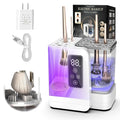 5-in-1 Electric Makeup Brush Cleaner &amp Dryer Machine- Portable Automatic USB Cosmetic Brushes Cleaner Tool with Deep-Clean Silicone Brush for All Size Brushes (Contour Eyeshadow Blush)