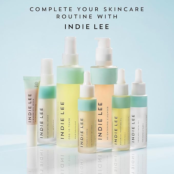 Indie Lee Brightening Facial Cleanser - Daily Hydrating Cleanser Makeup Remover &amp Exfoliating Face Mask to Brighten Firm &amp Protect Dry Skin - Clean Gentle Face Wash (4.2oz)