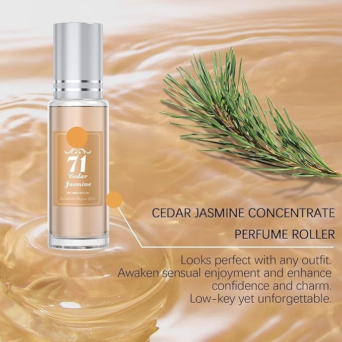 Jasmine Charm Perfume Roll-On | Natural Fresh Floral Scent | Daily Wear For Elegance &amp All-Day Fragrance(2PCS)