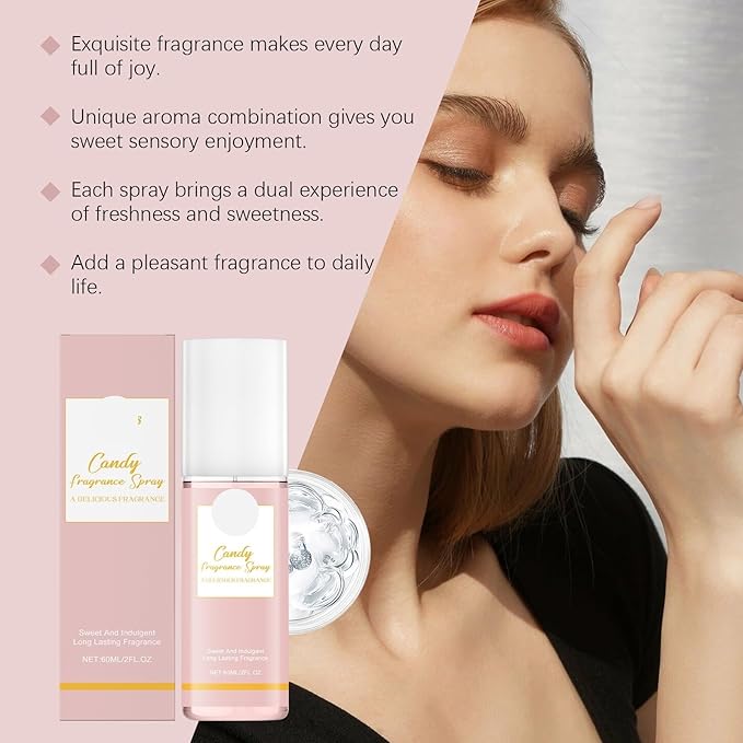 Long-Lasting Candy Scent Body Mist - Refreshing Moisturizing &amp Gentle Fragrance For Daily Use &amp Special Occasions(2PCS)