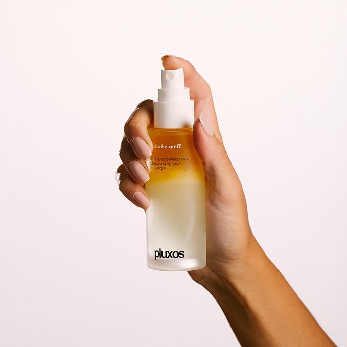 | PLUXOS 47 | SUNSCREEN + SKINCARE SPF 47 FACE MIST SPRAY (Unscented) | SUN DEFENSE COMPLEX CARE | Apply Over Makeup Broad Spectrum Clear Light Vegan Hydrate Fight Acne Anti-Aging Cell Repair