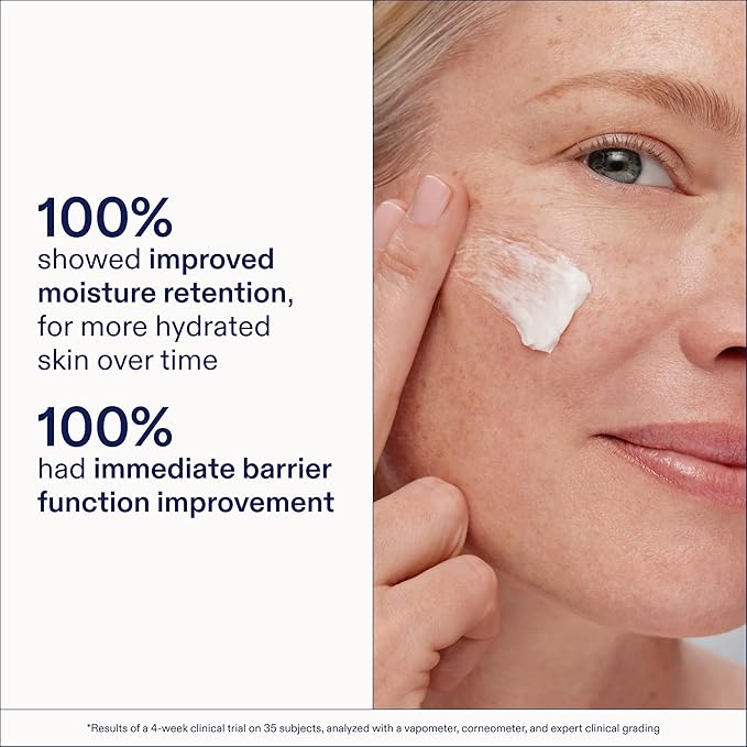 Skinfix Triple Lipid-Peptide Cream - 1.7 oz - Rich Face Moisturizer with Hyaluronic Acid - Hydrates &amp Restores Dry Sensitive Skin - Non-Comedogenic Fragrance Free Vegan Cruelty Free