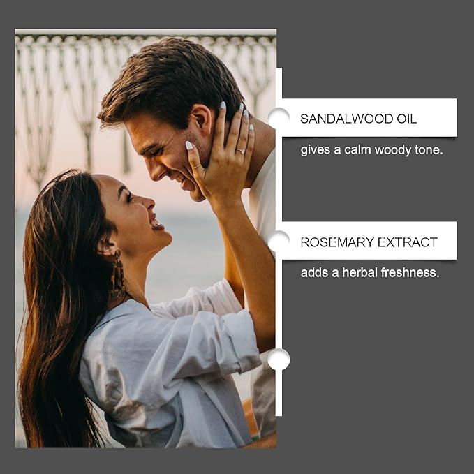 Sandalwood &amp Cologne Romantic Perfume - Long-Lasting Portable Fragrance For Couples Ideal For Excessive Body Odor Sweating &amp Oiliness(2PCS)