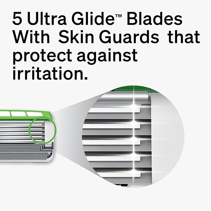 Schick Hydro Sensitive Razors for Men | 5-Blade Mens Razors for Shaving 1 Mens Razor Handle with 17 Razor Blades Refills