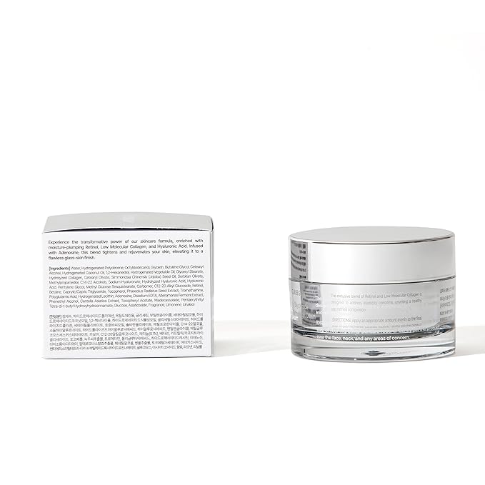 Retinol Night Cream 1.69oz - No.1 Korean Premium Overnight Repair Cream for Face and Neck - Collagen Centella Hyaluronic Acid - Anti aging Acne Moisturizer Face Cream Hydrating Firming